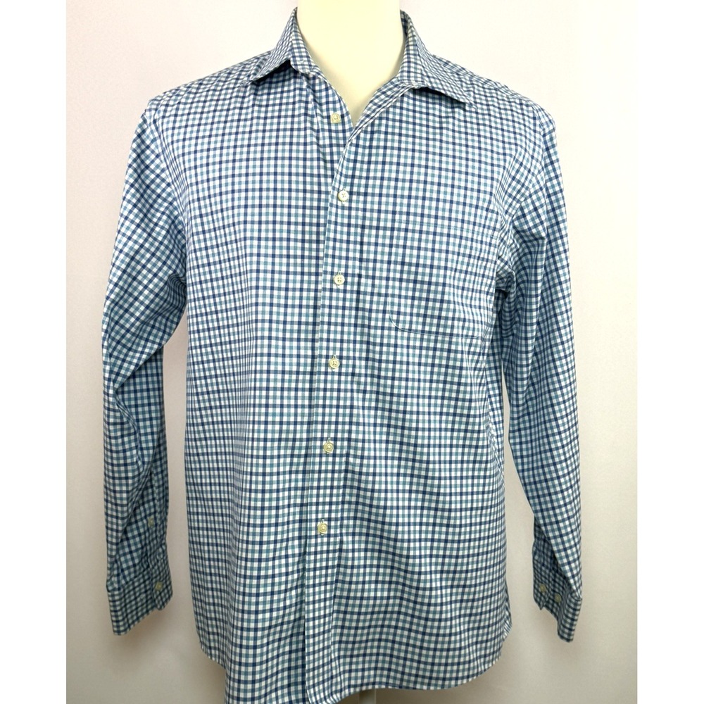 Jos A Bank Travelers Collection Long Sleeve Plaid Button Down Men's Size Large